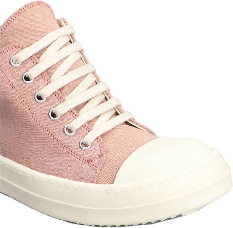 Rick Owens Roze Sneakers met Haai-Tand Zolen Pink Dames