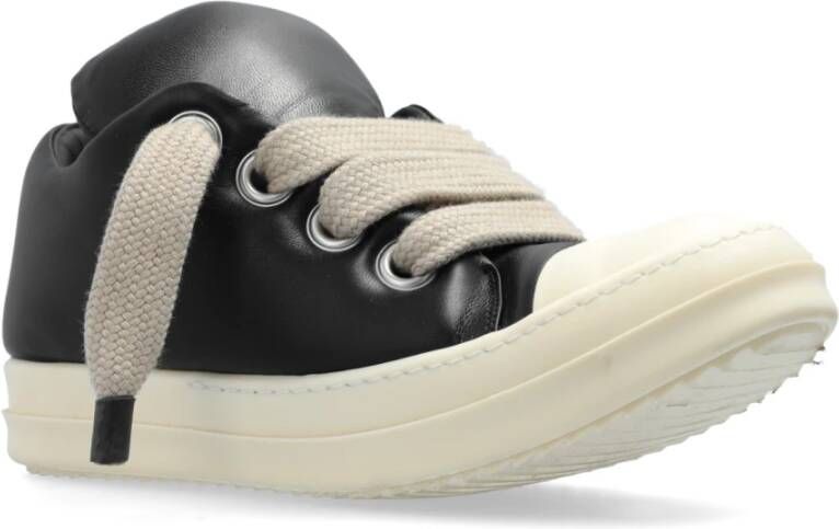 Rick Owens Sportschoenen Jumbo Veters Gewatteerde Lage Sneakers Black Dames