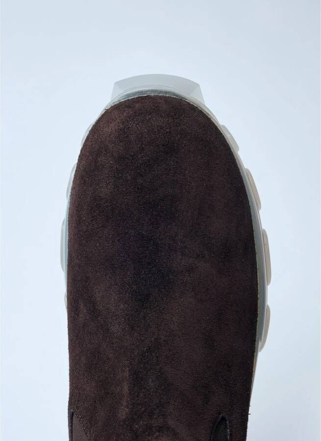 Rick Owens Suede Beatle Tractor Laarzen Brown Heren