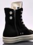 Rick Owens Twill High-Top Sneakers met Rits Black Heren - Thumbnail 5