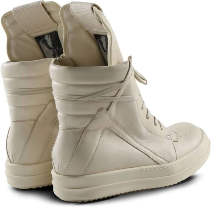 Rick Owens Witte Veterschoenen Rubberen Zool White Dames