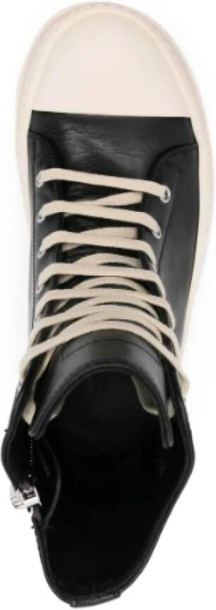 Rick Owens Zwarte Leren Bumper Sneakers Black Dames