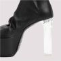 Rick Owens Zwarte Leren Enkellaarzen met Hakken Black Dames - Thumbnail 3