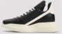 Rick Owens Zwarte Leren Sneakers Stijlvol Comfort Black Heren - Thumbnail 2