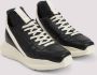 Rick Owens Zwarte Leren Sneakers Stijlvol Comfort Black Heren - Thumbnail 3