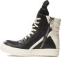 Rick Owens Zwarte Leren Sneakers Twee-Tint Ontwerp Black Dames - Thumbnail 2