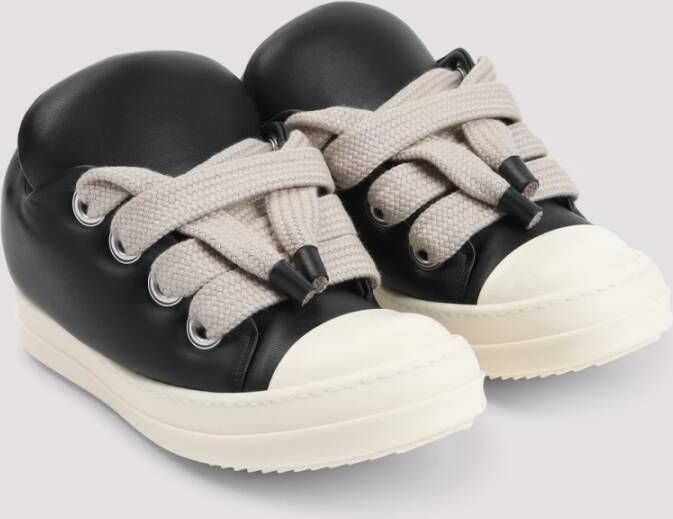 Rick Owens Zwarte Leren Sneakers voor Vrouwen Black Dames