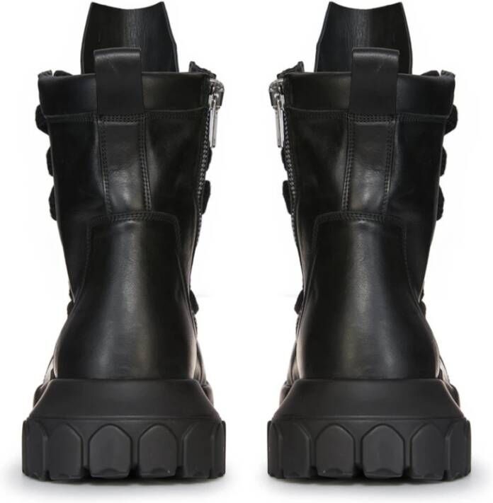 Rick Owens Zwarte Leren Veterschoenen Black Heren