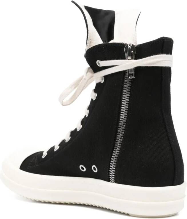 Rick Owens Zwarte Melk Denim Sneakers Black Heren