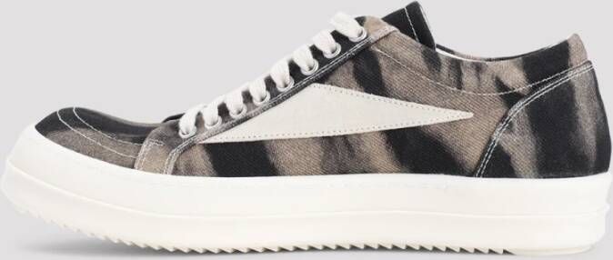 Rick Owens Zwarte Terra Milk Vintage Sneakers Multicolor Heren