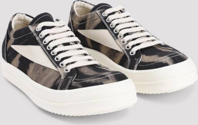 Rick Owens Zwarte Terra Milk Vintage Sneakers Multicolor Heren