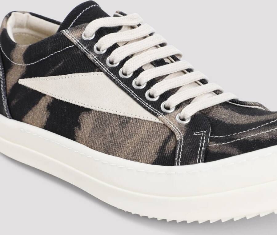 Rick Owens Zwarte Terra Milk Vintage Sneakers Multicolor Heren