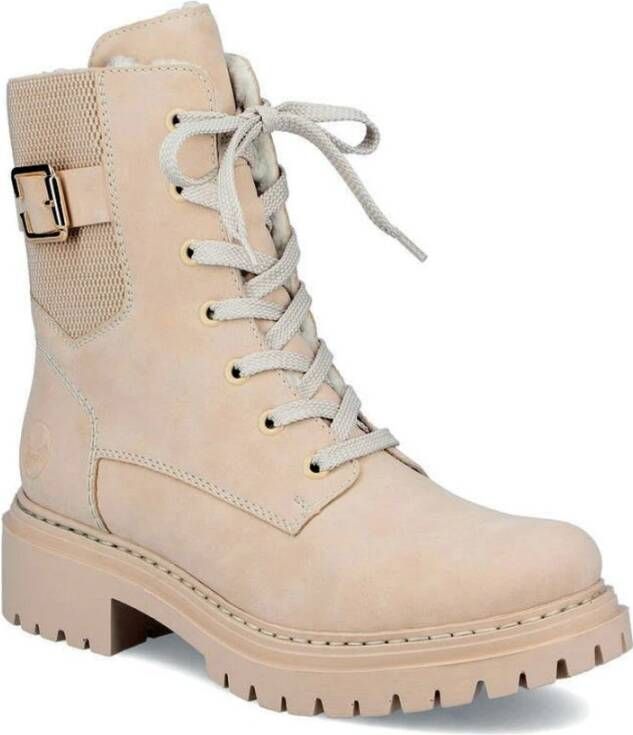 Rieker Beige Veterschoenen voor Dames Beige Dames