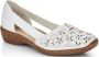 Rieker Witte Leren Ballerina Flats Wit Dames - Thumbnail 2