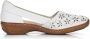 Rieker Witte Leren Ballerina Flats Wit Dames - Thumbnail 5