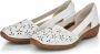 Rieker Witte Leren Ballerina Flats Wit Dames - Thumbnail 7