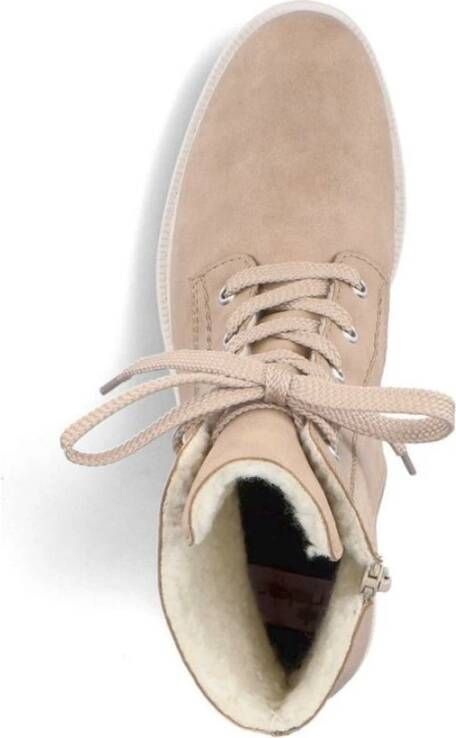 Rieker Beige Casual Gesloten Enkellaarsjes Beige Dames