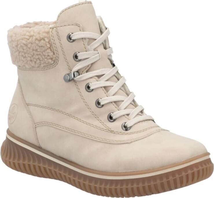 Rieker Beige Casual Enkellaarsjes voor dames Beige Dames