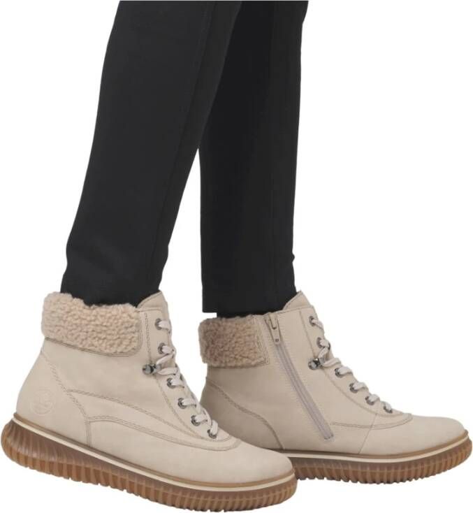 Rieker Beige Casual Enkellaarsjes voor dames Beige Dames