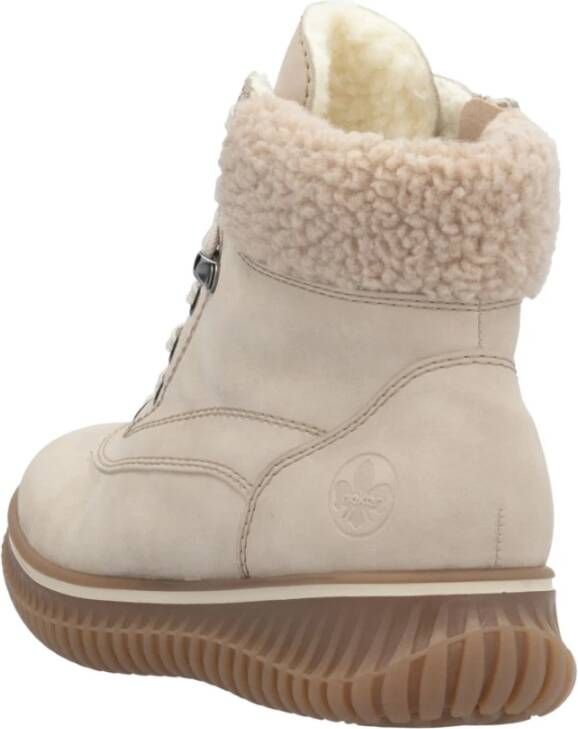 Rieker Beige Casual Enkellaarsjes voor dames Beige Dames