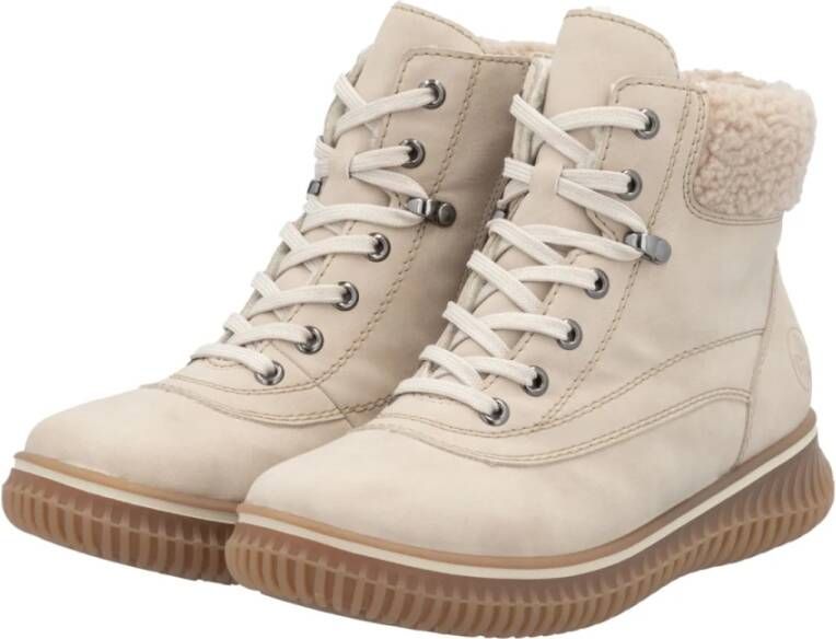 Rieker Beige Casual Enkellaarsjes voor dames Beige Dames