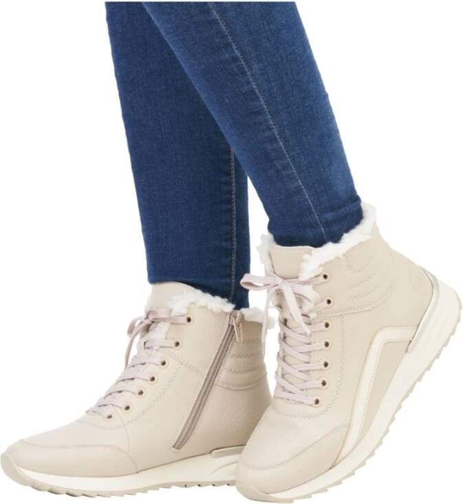 Rieker Beige Casual Enkellaarsjes voor dames Beige Dames