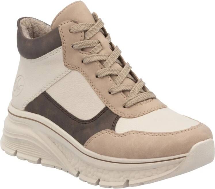 Rieker Beige Casual Enkellaarsjes voor dames Beige Dames