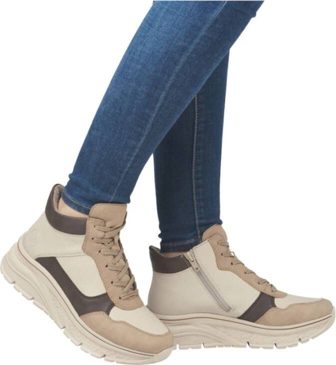 Rieker Beige Casual Enkellaarsjes voor dames Beige Dames