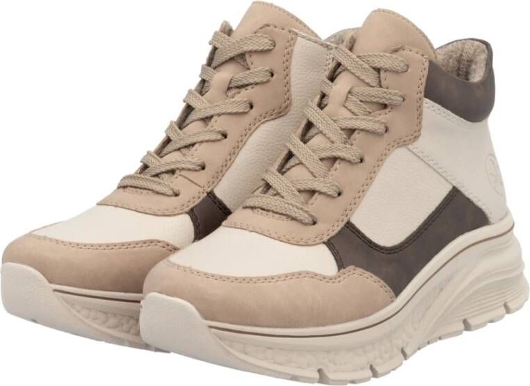 Rieker Beige Casual Enkellaarsjes voor dames Beige Dames