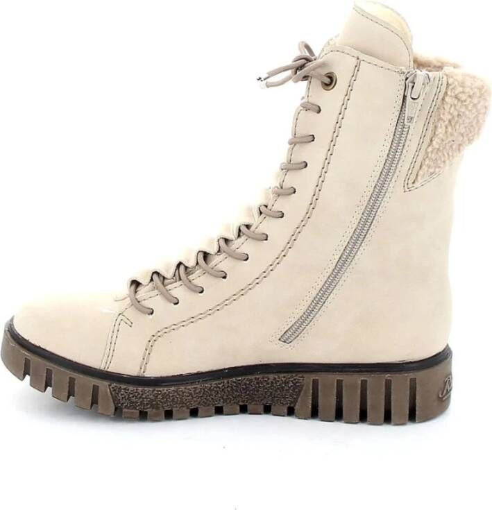 Rieker Beige Casual Enkellaarsjes voor dames Beige Dames