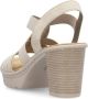 Rieker Beige Casual Platte Sandalen Vrouwen Beige Dames - Thumbnail 3