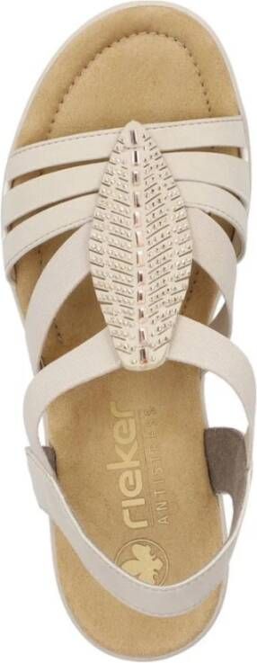 Rieker Beige Casual Platte Sandalen Vrouwen Beige Dames