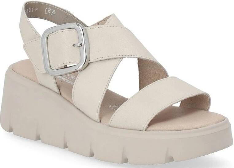 Rieker Beige Casual Platte Sandalen Vrouwen Beige Dames