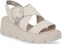 Rieker Beige Casual Platte Sandalen Vrouwen Beige Dames - Thumbnail 3