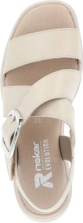 Rieker Beige Casual Platte Sandalen Vrouwen Beige Dames