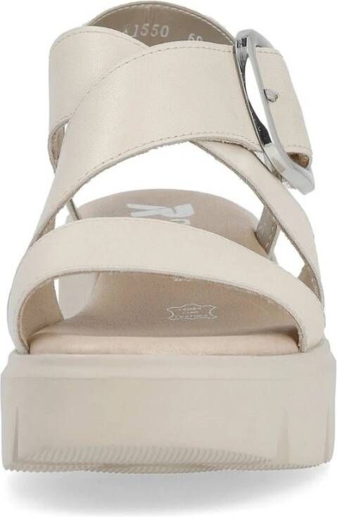 Rieker Beige Casual Platte Sandalen Vrouwen Beige Dames