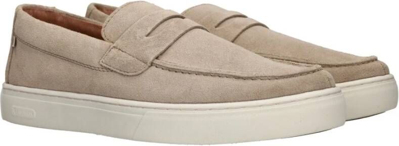 Rieker Beige Suède Loafer Instapper Beige Heren