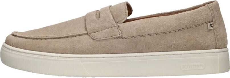 Rieker Beige Suède Loafer Instapper Beige Heren