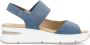 Rieker Blauwe Casual Open Platte Sandalen Blue Dames - Thumbnail 6