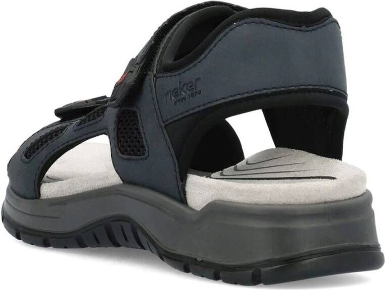 Rieker Blauwe Casual Platte Sandalen voor Mannen Blue Heren