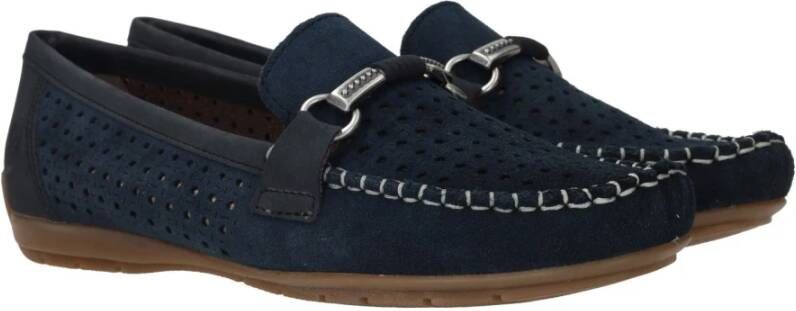 Rieker Blauwe Comfortabele Slip-On Loafer Blue Dames