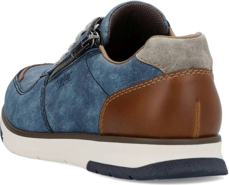 Rieker Blauwe Sneakers voor Mannen Blue Heren