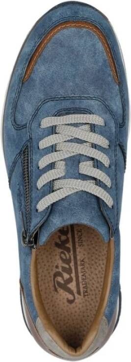 Rieker Blauwe Sneakers voor Mannen Blue Heren