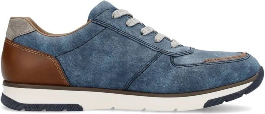 Rieker Blauwe Sneakers voor Mannen Blue Heren