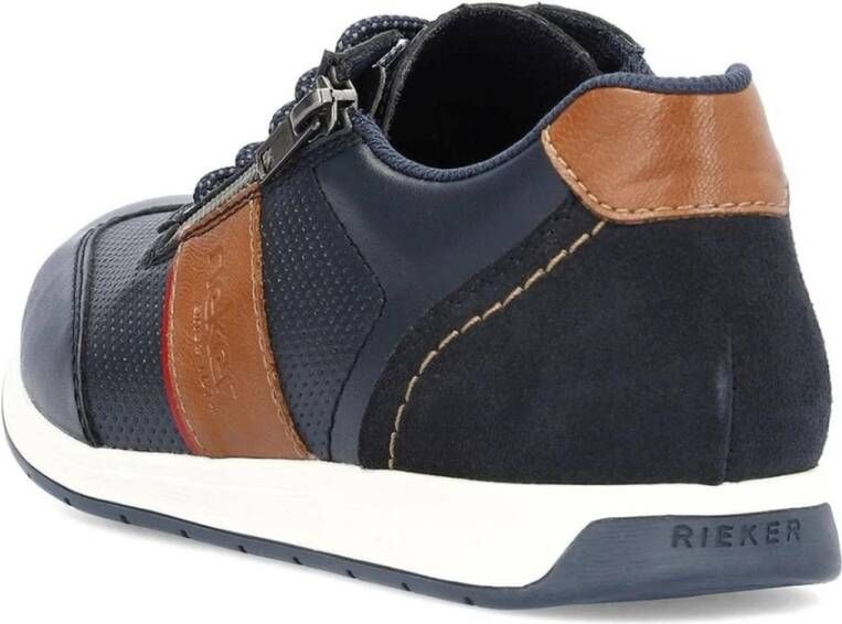 Rieker Blauwe Sneakers voor Mannen Blue Heren