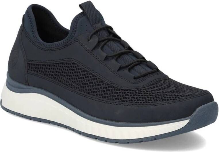 Rieker Blauwe Sneakers voor Mannen Blue Heren