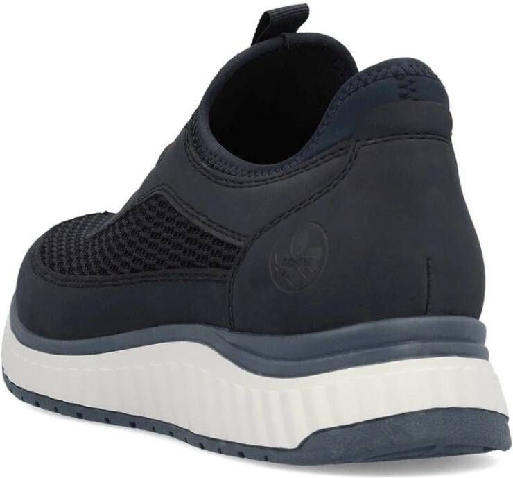 Rieker Blauwe Sneakers voor Mannen Blue Heren