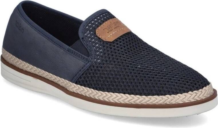 Rieker Blauwe Sneakers voor Mannen Blue Heren