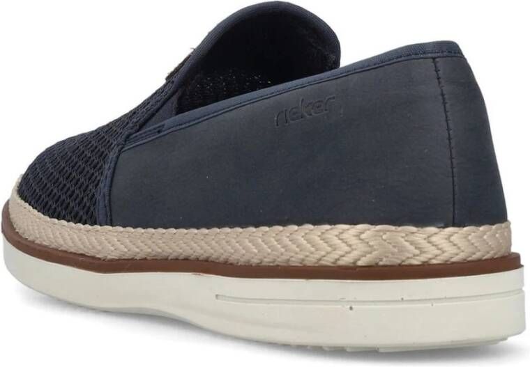 Rieker Blauwe Sneakers voor Mannen Blue Heren