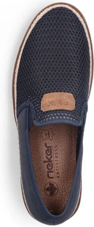 Rieker Blauwe Sneakers voor Mannen Blue Heren